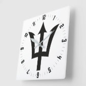 Barbados Trident Square Wall klok (Hoek)