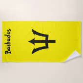 Barbados Trident Yellow Beach Serviette (Devant)