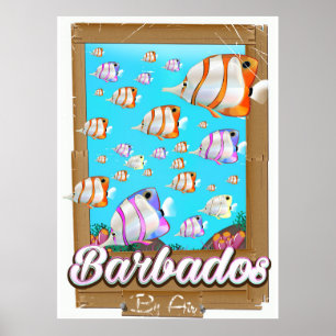 Barbados Tropische Vissen reisposter Poster