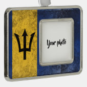 Barbados Verzilverd Kader Ornament (Rechts)