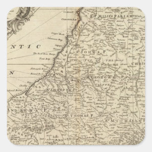 Barbados Vierkante Sticker