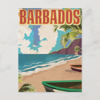 Barbados vintage reisposter briefkaart