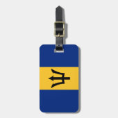 Barbados vlag bagagelabel (Voorkant verticaal)