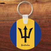 Barbados Vlag & Barbados vakantie, patriotten/spor Sleutelhanger (Achterkant)