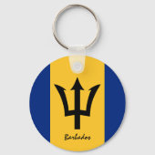 Barbados Vlag & Barbados vakantie, patriotten/spor Sleutelhanger (Achterkant)