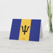 Barbados vlag bedankkaart (Achterkant)