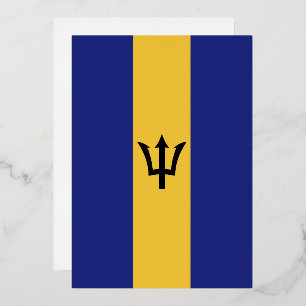 Barbados vlag folie uitnodiging