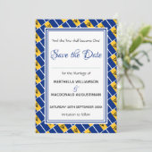 BARBADOS VLAG Gepersonaliseerd Schrift Stijlvol Save The Date (Staand voorkant)