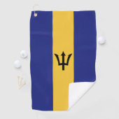 Barbados vlag golfhanddoek (Insitu)