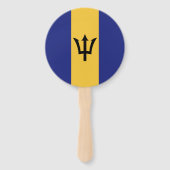 Barbados vlag handwaaier (Voorkant)