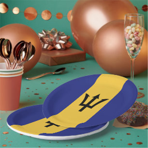 Barbados vlag papieren bordje