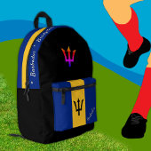 Barbados Vlag rugzak, Barbados, patriot zwart Bedrukte Rugzak