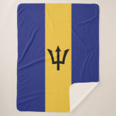 Barbados vlag sherpa deken (Voorkant)