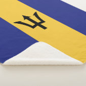 Barbados vlag sherpa deken (3/4)