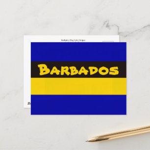 Barbados vlag Stripe kleuren Briefkaart