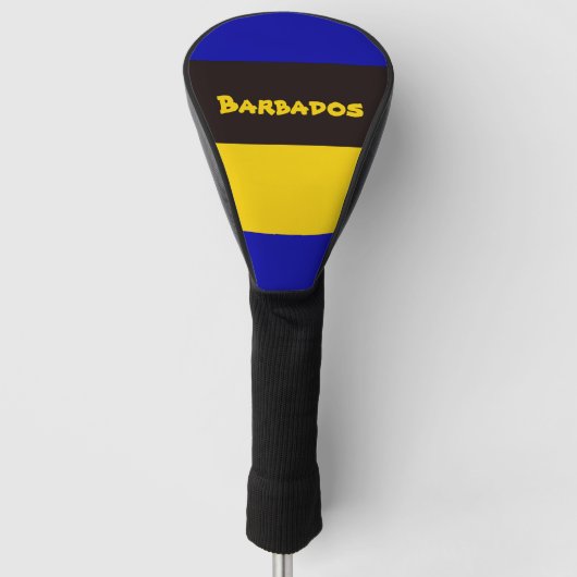 Barbados vlag Stripe kleuren Golfheadcover (Voorkant)