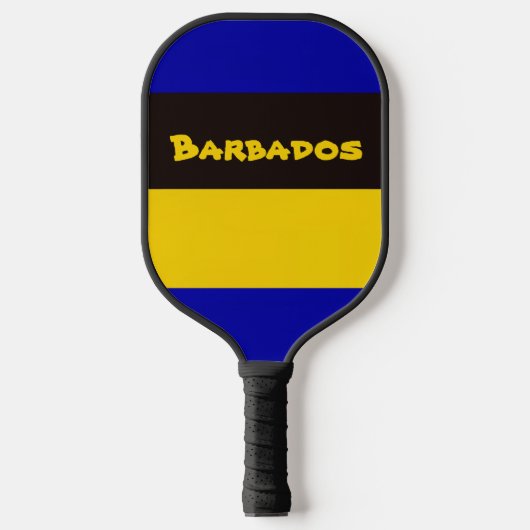 Barbados vlag Stripe kleuren Pickleball Paddle (Voorkant)