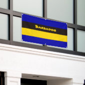 Barbados vlag Stripe kleuren Spandoek (Buitenkant Gebouw)