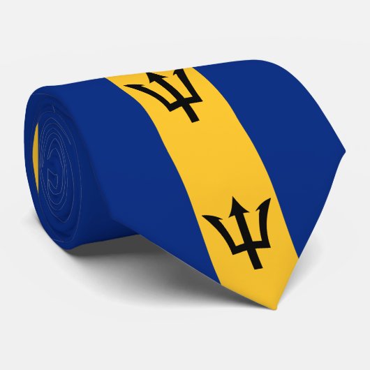 Barbados vlag stropdas (Opgerold)