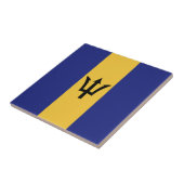 Barbados vlag tegeltje (Zijkant)