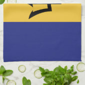 Barbados vlag theedoek (Gevouwen)