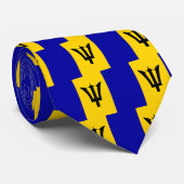 Barbados vlag van hoge kwaliteit stropdas (Opgerold)
