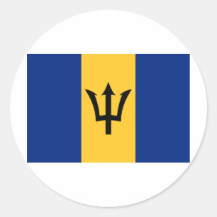 Barbados-vlaggenontwerp Ronde Sticker