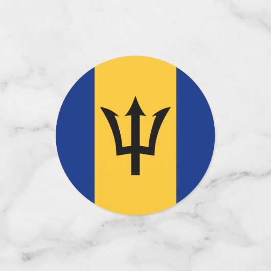 Barbados Vlagtabel Confetti (Kleine voorkant)