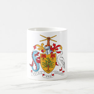 Barbados wapenschild Nationaal embleem Koffiemok