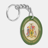 Barbados wapenschild sleutelhanger (Voorkant Links)