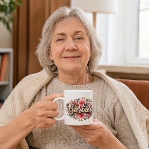 Barbara Bloemnaam Mok – Vintage Pioenbloemen