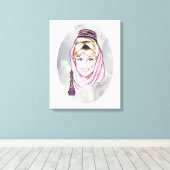 Barbara Eden, ik droom van Jeannie. Canvas Afdruk (Insitu (Houten vloer))