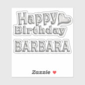 Barbara Happy Birthday Autocollants (Feuille)