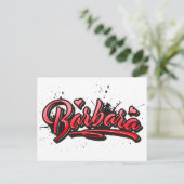 Barbara Heart Splash Graffiti Postkarte Briefkaart (Staand voorkant)