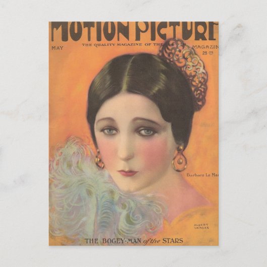 Barbara La Marr 1924 filmmagazine Briefkaart (Voorkant)