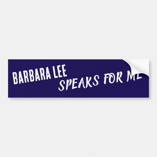 Barbara Lee  bumpersticker (Voorkant)