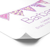 Barbara naam: paarse roze vlag bundel poster (Hoek)