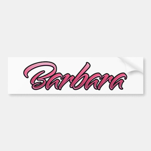 Barbara s'est évanouie rose Aufkleber Sticker (Devant)
