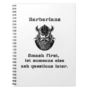 Barbaren slaan als eerste notitieboek