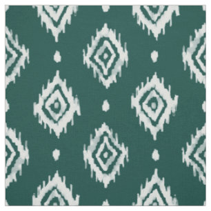 BARBARIAN Boho Ikat Diamond Evergreen Stof
