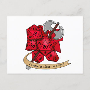 Barbarian Dice Design Aankondigingskaart