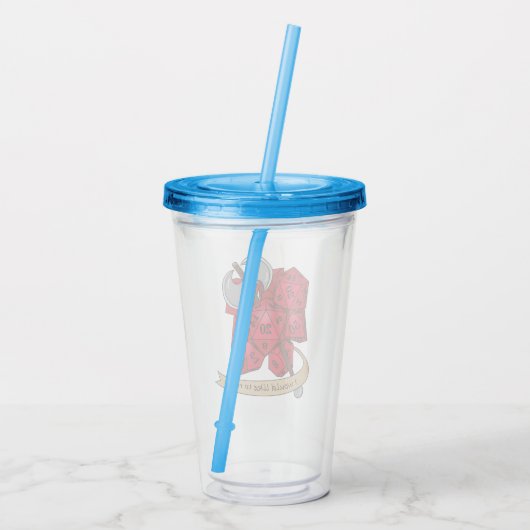 Barbarian Dice Design Acryl Drinkbeker (Achterkant)