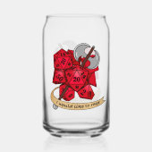 Barbarian Dice Design Blikvorm Glas (Achterkant)