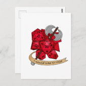 Barbarian Dice Design Briefkaart (Voorkant / Achterkant)