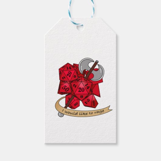 Barbarian Dice Design Cadeaulabel (Voorkant)