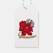 Barbarian Dice Design Cadeaulabel (Achterkant)