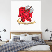 Barbarian Dice Design Canvas Afdruk (Insitu (Slaapkamer))