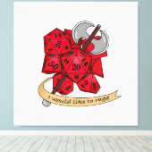Barbarian Dice Design Canvas Afdruk (Insitu (Houten vloer))