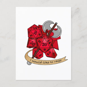 Barbarian Dice Design Feestdagenkaart