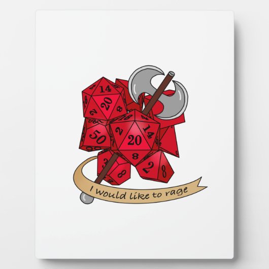 Barbarian Dice Design Fotoplaat (Voorkant)